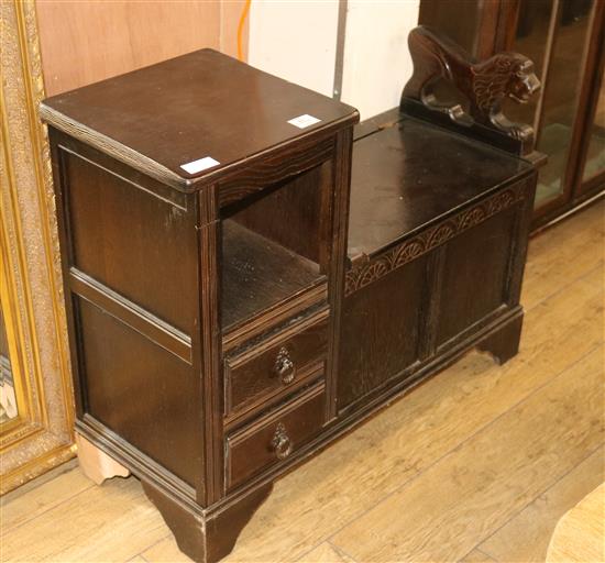 A telephone seat, W.90cm